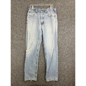 Carhartt Jeans Mens 34x34 B160 STW Relaxed Fit Straight Leg Distressed READ